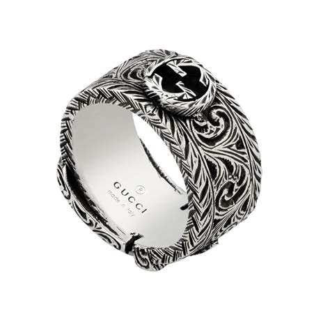 gucci interlocking g ring silver|gucci garden snake ring.